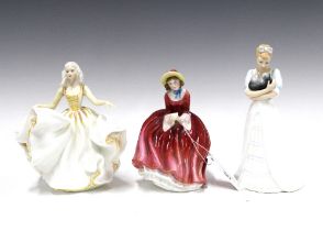 Three Royal Doulton figures to include Denise HN2273, Sweet Seventeen HN2734 & Kimberley HN3379 (3)