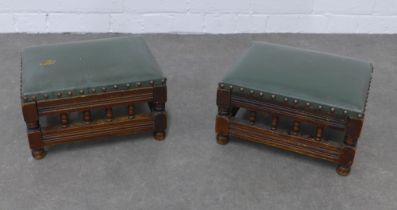 Pair of footstools, 32 x 17 x 25cm. (2)