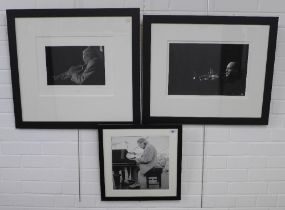 ROBERT BURNS, STAN TRACEY - APPLEBY JAZZ FESTIVAL, black and white photograph, signed in pencil