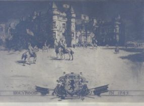 SIR DAVID YOUNG CAMERON RA RSA (SCOTTISH 1865 - 1945), HOLYROOD IN 1745, etching for The Art Union