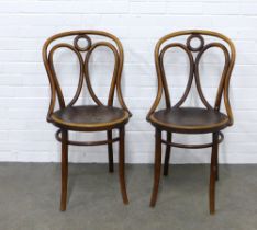 A pair of bentwood café chairs, 47 x 90 x 41cm. (2)