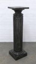 A wooden column, painted to simulate marble, 31 x 108cm.