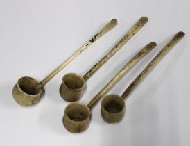 Four bone spoons, 17cm long (4)