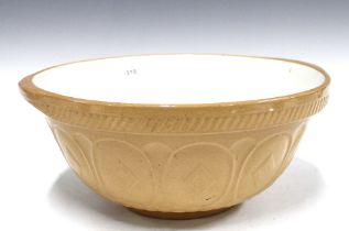 Gresley pottery mixing bowl, 33cm diameter