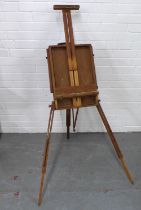 Early 20th century Artists folding travel easel, a/f, 40x 55cm