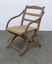 Campaign type folding chair, 48 x 72 x 41cm.