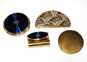 A collection of vintage powder compacts to include Stratton, etc (4)