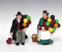 Two Royal Doulton figures to include The Balloon Man HN1954 & The Old Balloon Seller HN1315 (2)