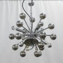 Sputnik style hanging light fitting, 45 x 54cm.