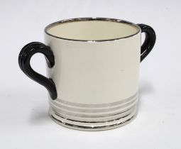 Gray's Pottery Silver Jubilee loving cup, 1910 - 1935, 17 x 10cm.