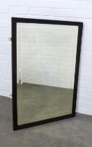 Wall mirror with a rectangular bevelled edge plate, 65 x 95cm.