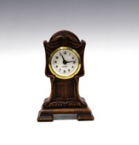 Art Nouveau style mantle clock, 18cm high