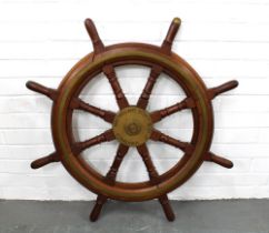 A Mactaggart, Scott & Co Ltd Edinburgh ships wheel, 93cm.