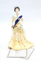 Royal Worcester H.M. Queen Elizabeth II, Diamond Jubilee 2012, No. 0639 / 2500, with signed