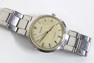 ROLEX, a Gents 1950's vintage 'UFO Flying Saucer' Precision wristwatch, stainless steel case with