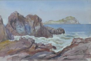 RICHARDSON, CRAIGLEITH & PLATCOCK POINT, signed watercolour, framed under glass, labelled verso,