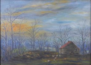 EARLY 20TH CENTURY SCHOOL, THE OLD STABLE AT SPILMERSFORD PENCAITLAND, oil on board, inscribed verso