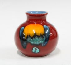 Poole Pottery Delphis vase, printed backstamp, 10 x 10cm.