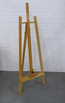 An artists easel, 58 x 169cm.