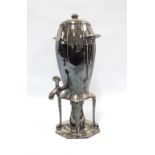 French Art Deco silver plated samovar by Bouillet Bourdelle, 41cm