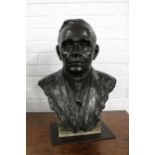ARCHIBALD DAWSON RSA, (SCOTTISH) an early 20th century bronze head and shoulders bust of John M.