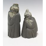 Lladro Ancient Orient gres figures, (2) 9 x 21cm.