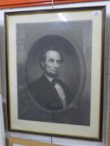 AFTER WF MARSHALL, Print of Abraham Lincoln, in a glazed Hogarth frame, size including frame 53 x