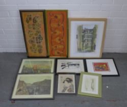 A collection of framed artworks (9)