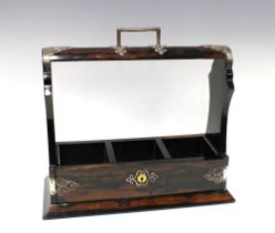 Victorian rosewood and silver mounted tantalus, Chapman, Son & Co, London 1890, 36 x 33cm