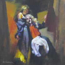 ROBERT O LENKIEWICZ, (BRITISH , 1941-2002) The Painter and Model, signed limited edition print 16/