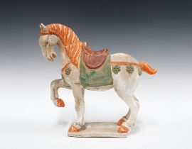 Tang style painted pottery horse, 32 x 32cm