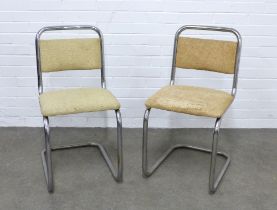 Pair of Breuer style chrome chairs, 41 x 80 x 35cm. (2)