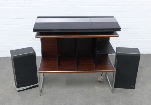 Bang & Olufsen Beocentre 2200 music centre set with stand and speakers, 74 x 71 x 35cm.