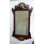 Two Georgian style fretwork mirrors with an eagle motif, larger 50 x 92cm, smaller 46 x 72cm (2)