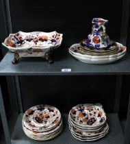 A quantity of Masons and other Imari pottery tableware (21)