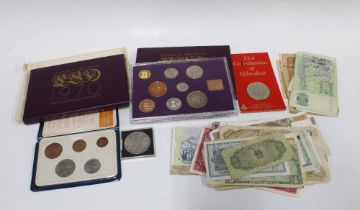 A collection of Pre Decimal coins and banknotes to include a Coinage of Great Britain and Northern