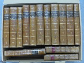 Collection of leather bound books, including Muratori Annali D'Italia, largest 22 x 14 (14)