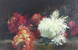 STILL LIFE OF FLOWERS, oil on canvas, signed indistinctly, framed, 44 x 29cm