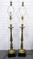 Pair of large table lamps, 127cm to finial (2)