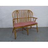EDWARD RUSHWORTH, Windsor style double back chair, handcrafted in elm, cherry and yew, circs 1994,