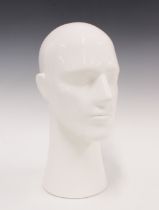 White acrylic model of a head, 36cm