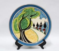 Wedgwood Bizarre Clarice Cliff charger 31cm (some paint loss)