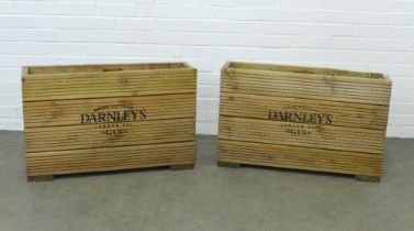Pair of Darnley's London dry gin planters, 80 x 51 x 21cm.