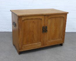 A country pine two door cupboard, 95 x 69 x 53cm.