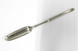 Georgian silver double ended marrow scoop, London circa 1800, 22cm