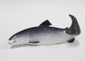 Royal Copenhagen salmon, Model No 502, 23cm