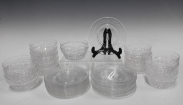 Stuart Crystal set of Arundel pattern plates and bowls