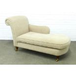A contemporary upholstered daybed / chaise-lounge, 158 x 81 x 70cm.