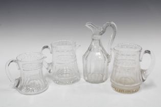 Four cut glass water jugs to include Stuart Crystal Arundel pattern (4)