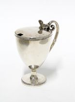 George III silver mustard pot of vase form, London 1787, 10cm
